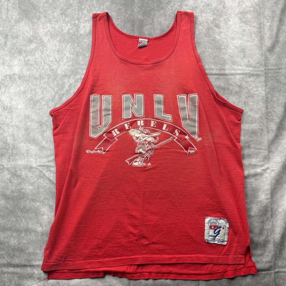 Vintage UNLV Rebels Tank Top The Game Red Mens XL Collegiate 90s Sportswear